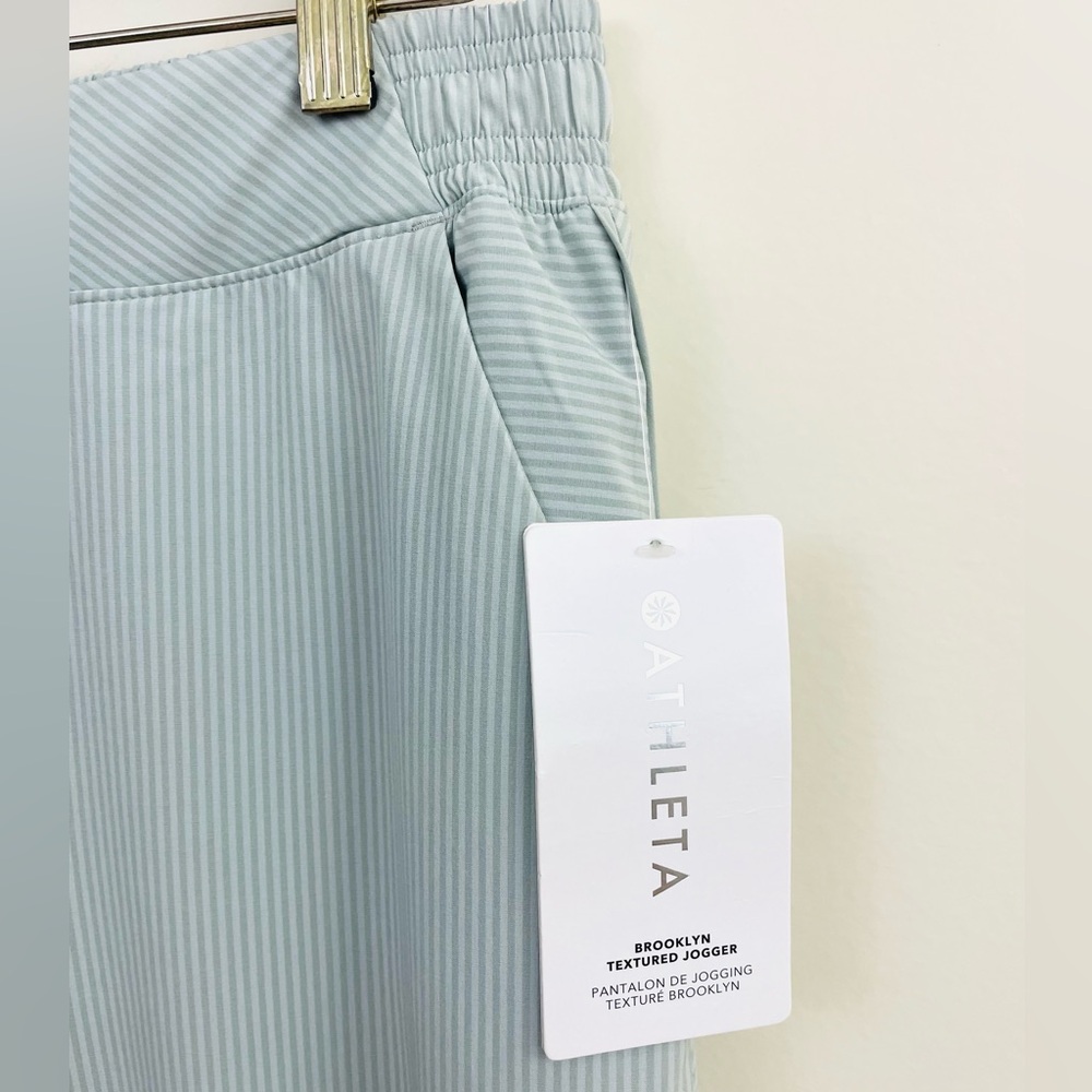 NWT, Athleta Brooklyn Textured Jogger, City Stripe Coast Grey - Picture 5 of 12